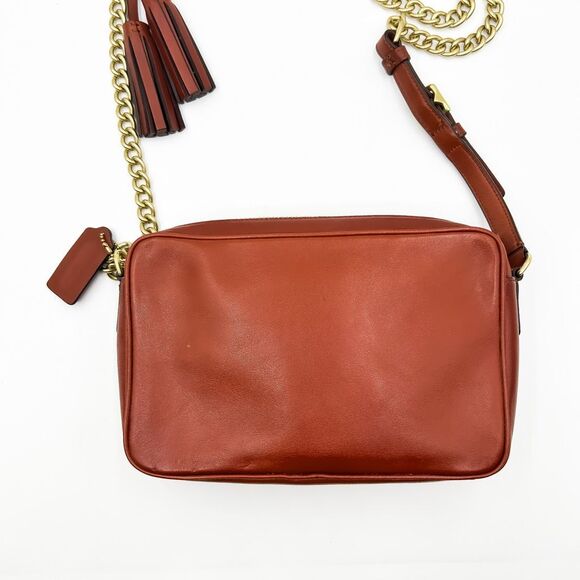 Coach Legacy Flight Cognac Brown Leather Crossbody Shoulder Bag 25362 - Picture 10 of 13